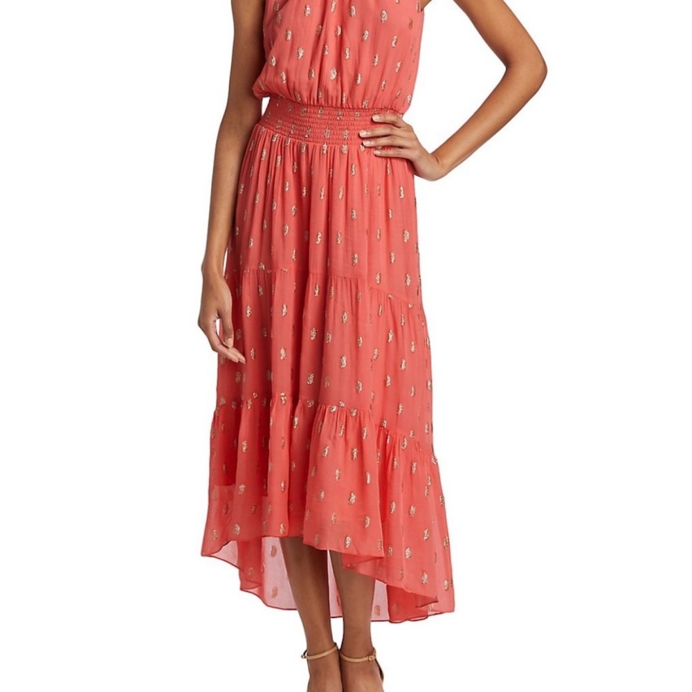 Shoshanna Coral High Low Dress
